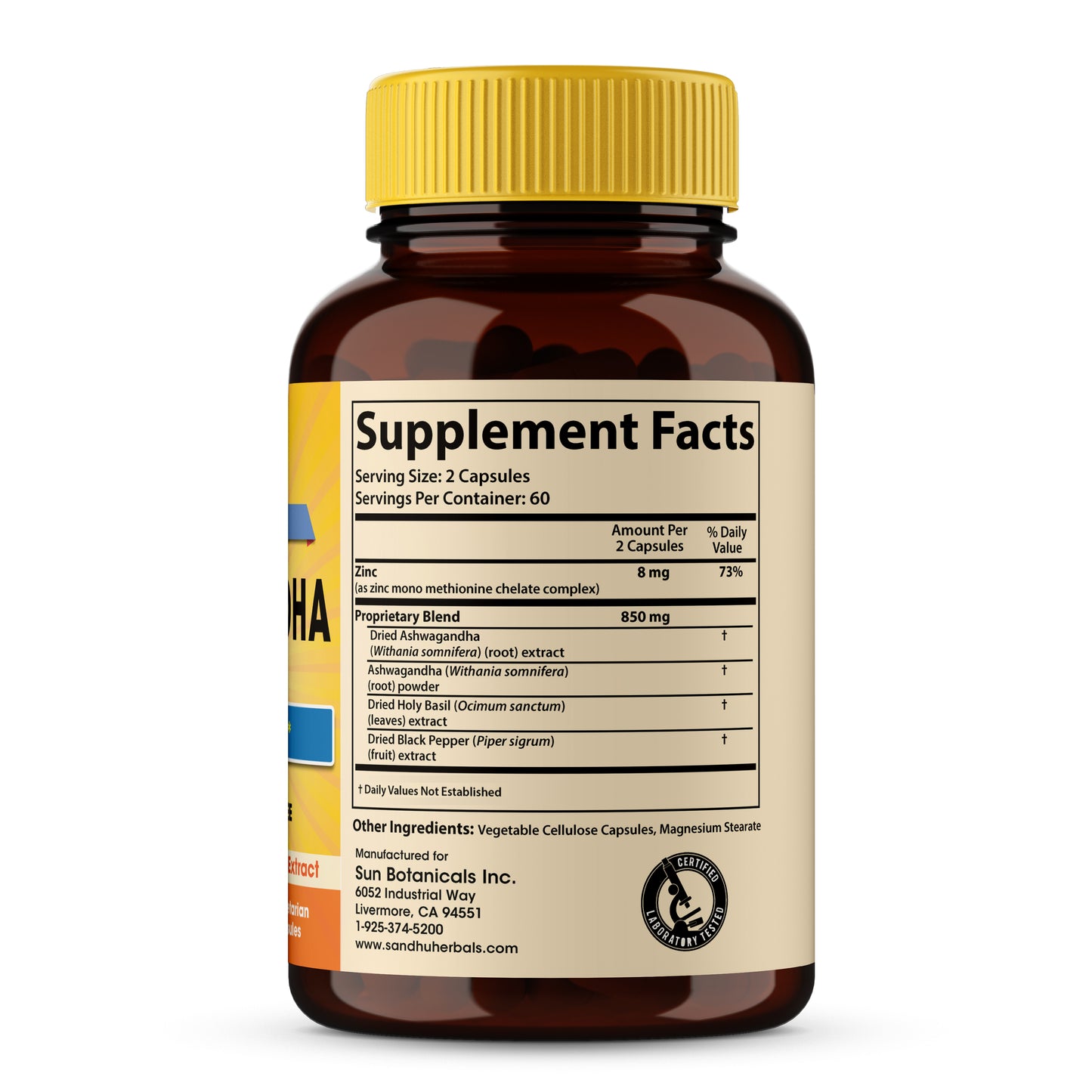 Ashwagandha Zinc Capsules 120 Ct