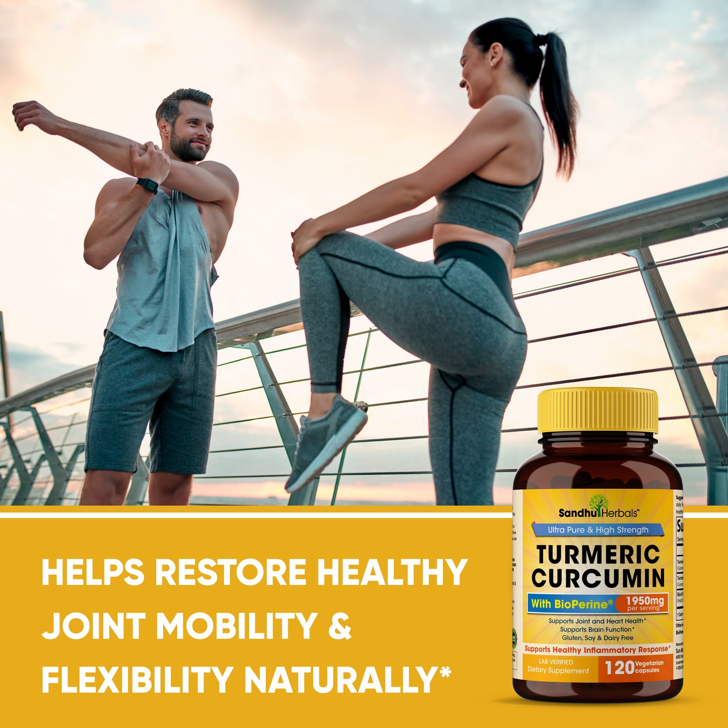 Turmeric Curcumin Capsules 1950MG 120 Ct