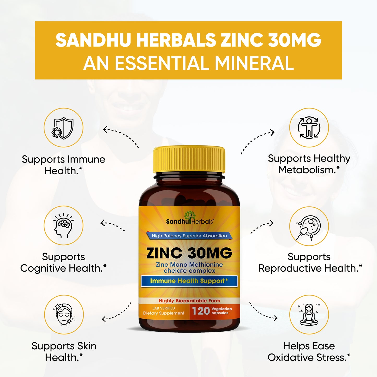 Zinc 30 mg Capsules 120 Ct