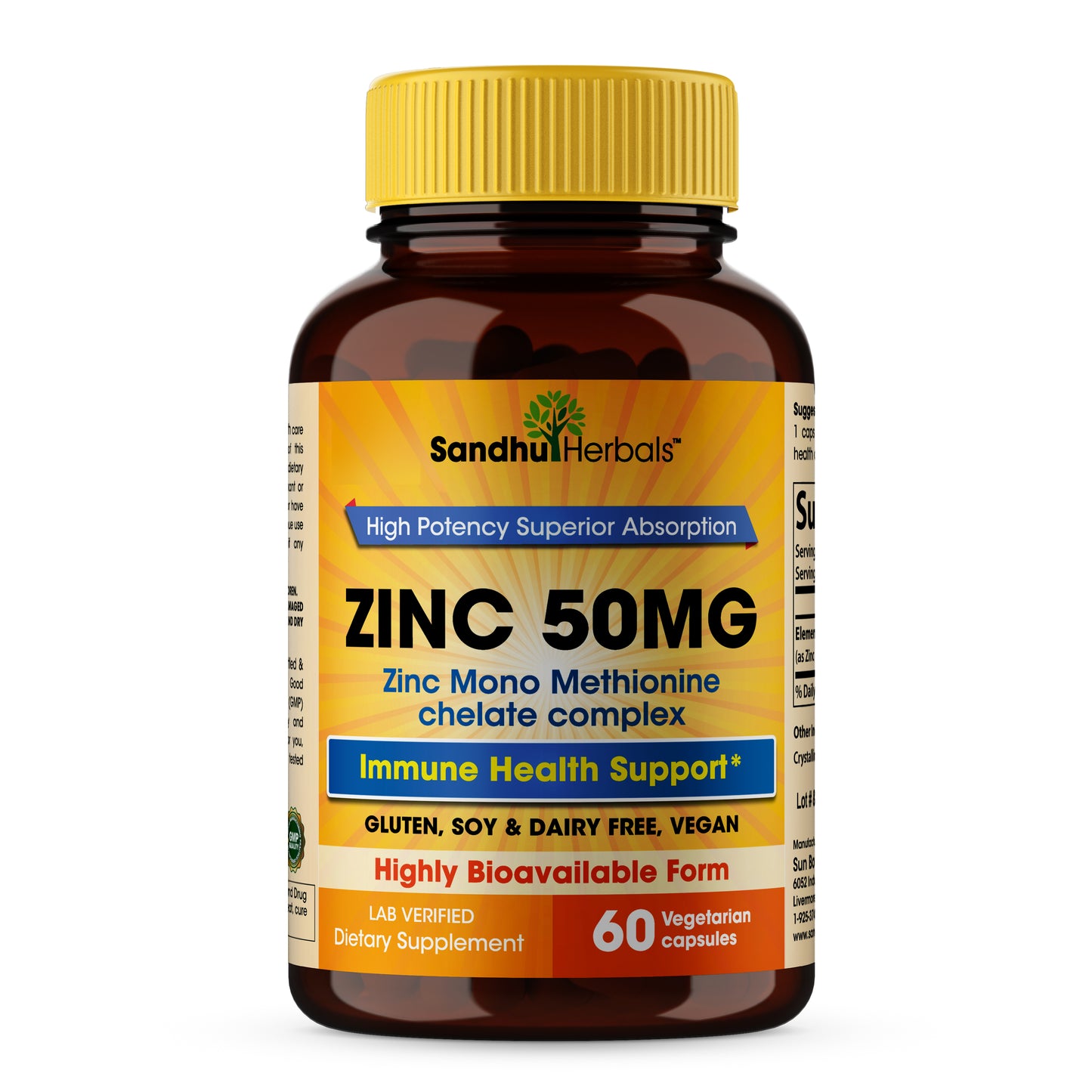 Zinc 50 mg Capsules 60 Ct