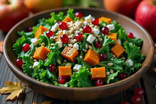 Fall Harvest Salad with Kale and Seasonal Flavors