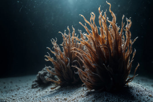 Close-up of sea moss underwater highlighting nutrient-rich seaweed known for supporting digestion, immunity, and overall wellness naturally