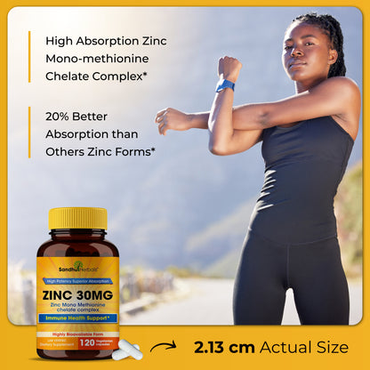 Zinc 30 mg Capsules 120 Ct